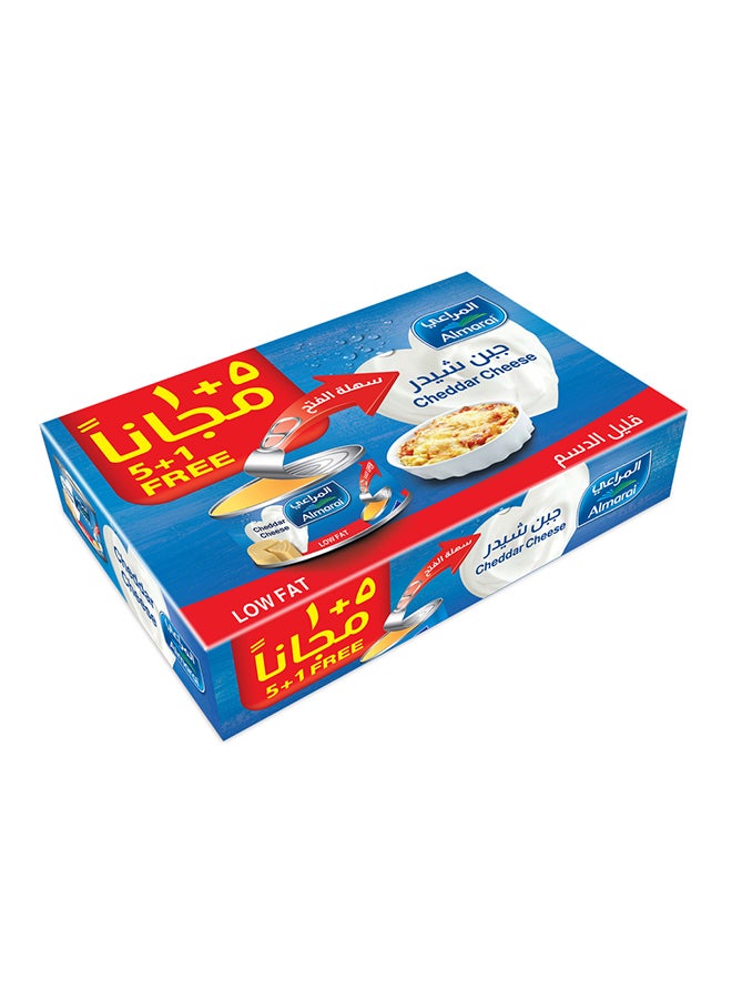 المراعي جبن شيدر معلبة قليلة الدسم 56جرام عبوة من 6 قطع - Image 1