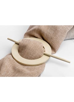 CURTAINS & RODS Metal Circular Curtain Holder Off White  - Image 1