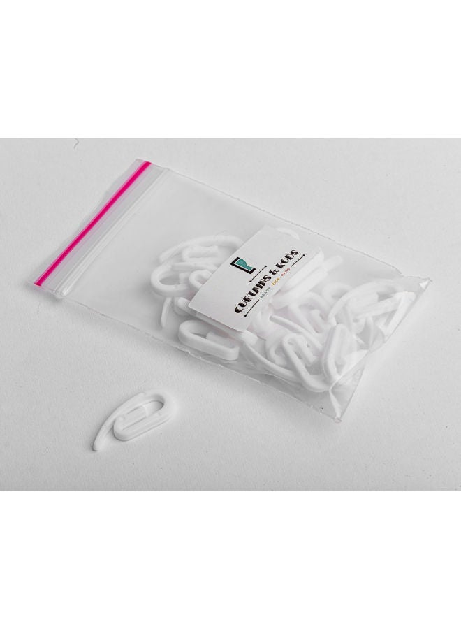 CURTAINS & RODS Plastic Curtain hooks White - Image 1