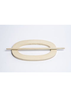 CURTAINS & RODS Metal Oval Curtain Holder Off White 