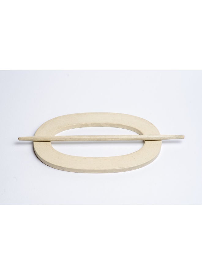 كيرتنز رودز Metal Oval Curtain Holder Off White 