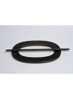 CURTAINS & RODS Metal Oval Curtain Holder Black 