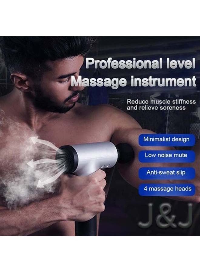 Deep Tissue Muscle Electric Massage Gun ( Pro Max ) Bold Version 2 with USB Color Silver - v1652715072/N53324773A_3