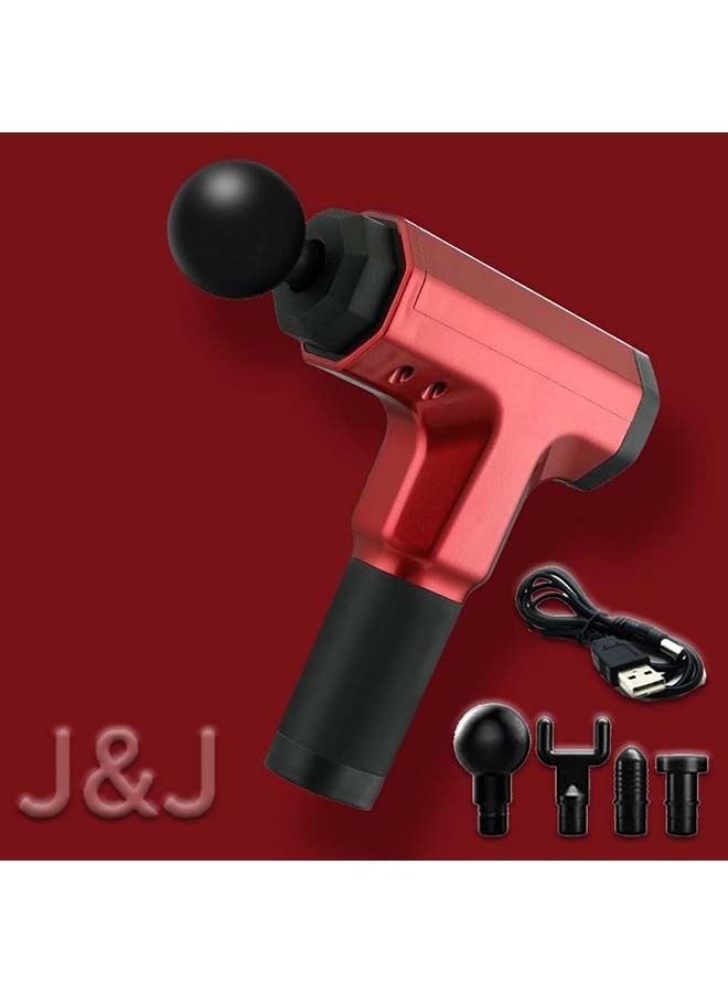 J&J Deep Tissue Muscle Electric Massage Gun ( Pro Max ) Bold Version 2 with USB ColorRed  - Image 2