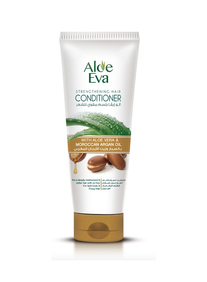 Aloe Eva - Strengthening Hair Conditioner With Aloe Vera & Moroccan Argan Oil White 230ml - Image 1