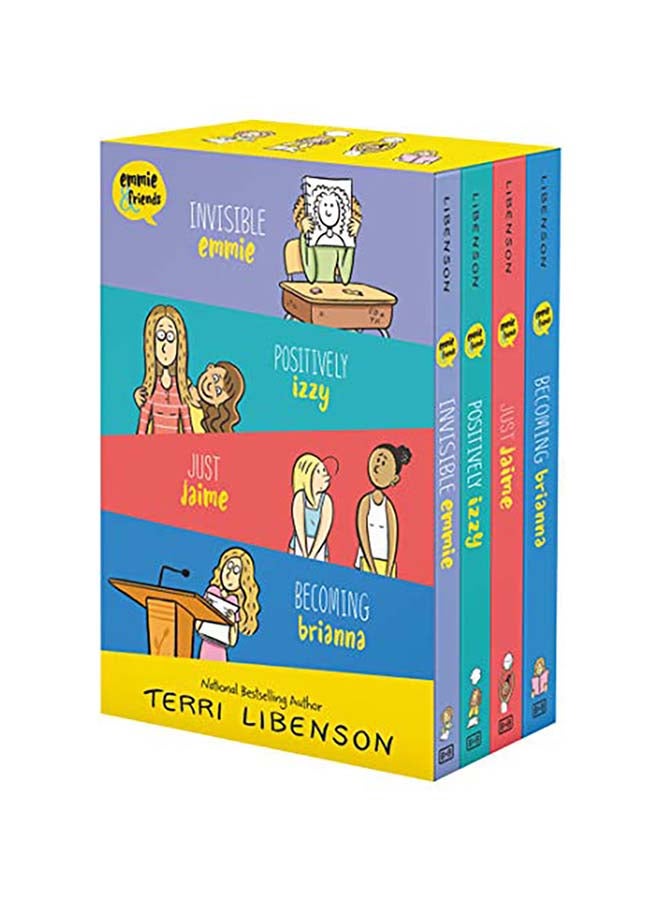 Emmie & Friends 4-Book Box Set: Invisible Emmie, Positively Izzy, Just Jaime, Becoming Brianna Paperback English by Libenson, Terri - 44315  - Image 1