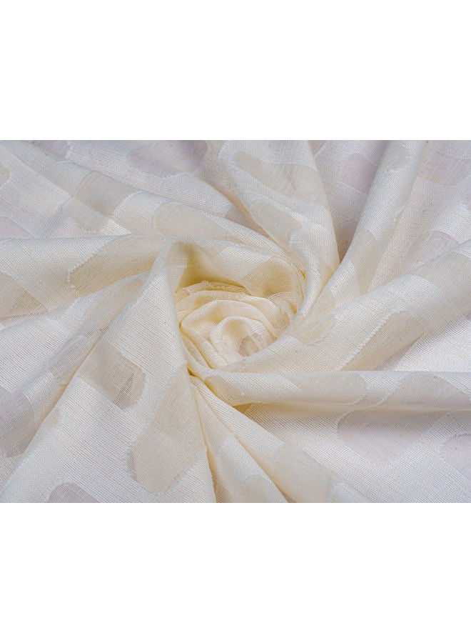 CURTAINS & RODS - 1 Panel Of Sheer Jacquard Explora Curtain Crème 3x2.8meter - Image 1