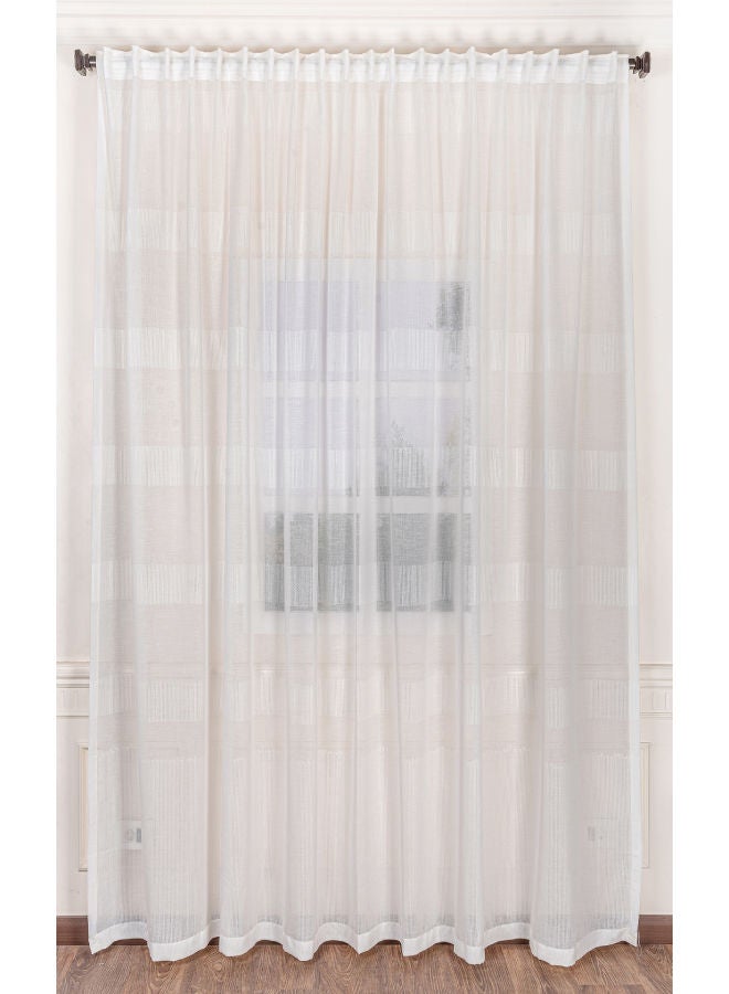 1 Panel Of Horizontally Stripes Honey Comb Peuma Curtain White 3x2.8meter - v1652772414/N53090985A_1