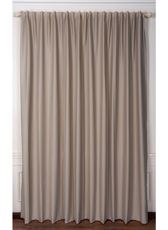 CURTAINS & RODS 1 Panel Of Blackout Room Darkening Flafy Blackout Curtain Café 3x2.8meter - Image 1