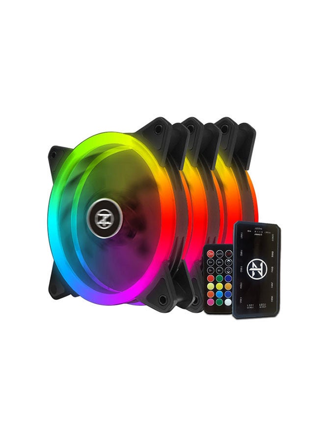 Techno Zone Argb Fan Kit With Controller Box Up To 10 Fans + Remote Control Multicolour  - Image 3