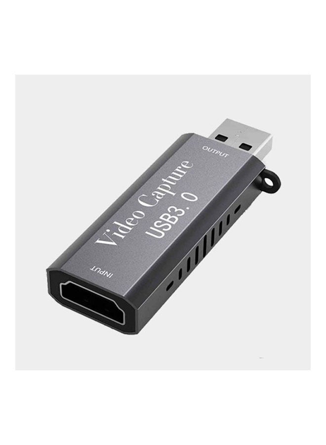 Video Capture Card Hdmi To Usb 3.0 Dongle Up To 1080P Silver - Image 1