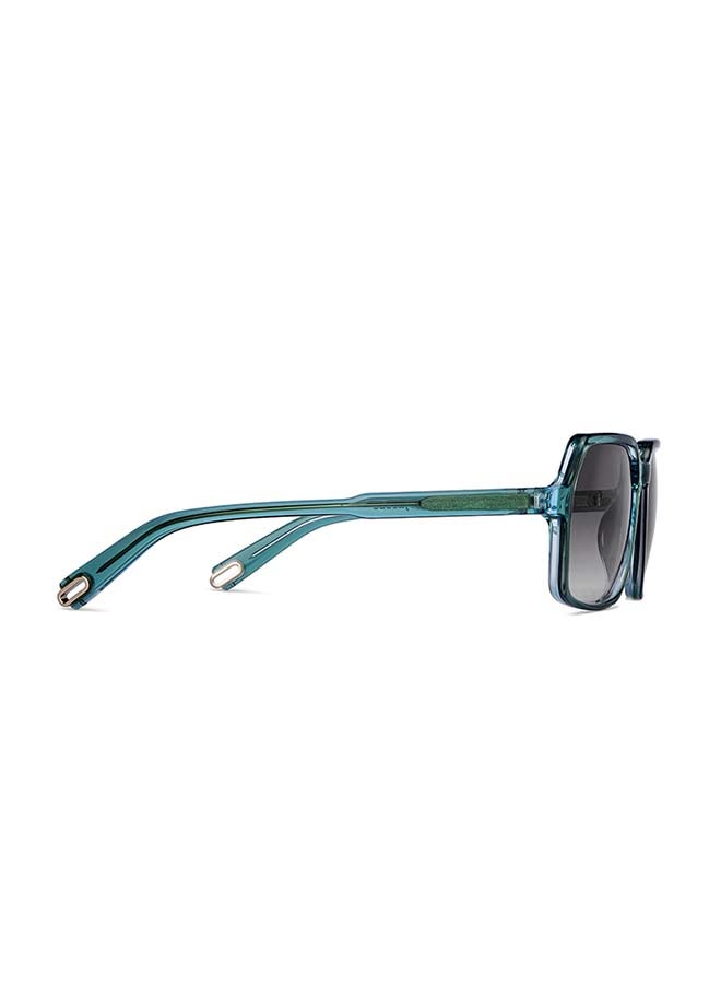 JJ Tints Full Rim UV Protected Square Stylish Sunglasses S14449 - Lens Size: 55mm - Green - v1652786428/N53325532A_3