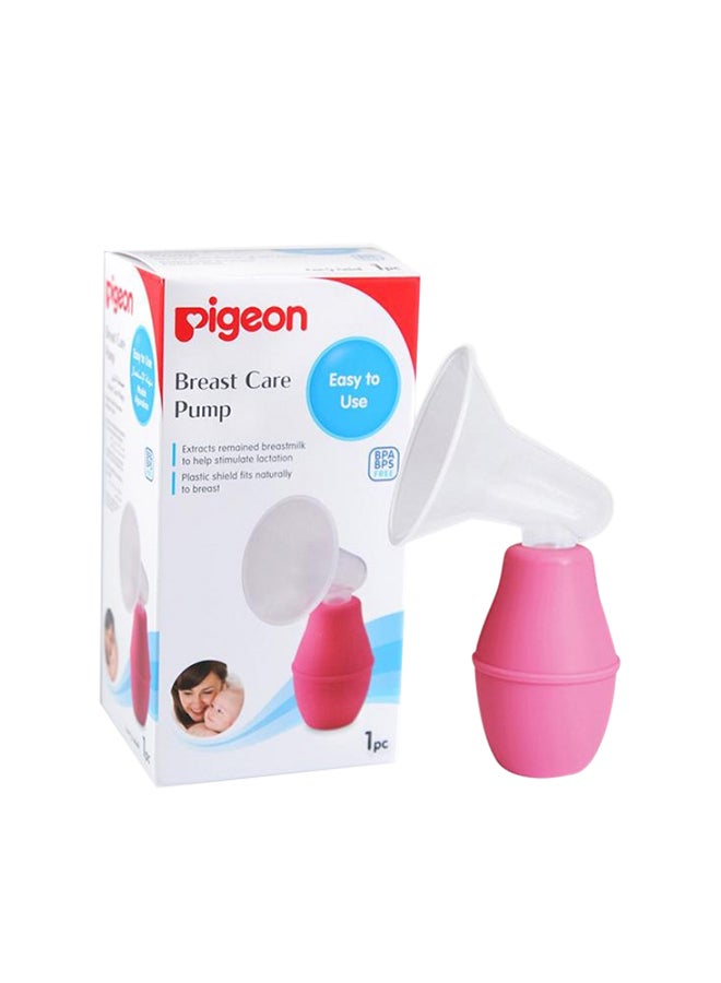 pigeon Manual Breast Care Pump - Pink/Clear  - Image 1