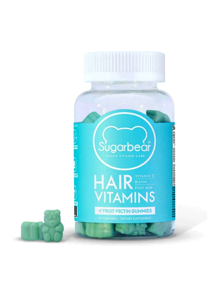 SugarBear - Hair Vitamins Vegan Dietary Supplement - 60 Gummies - Image 1
