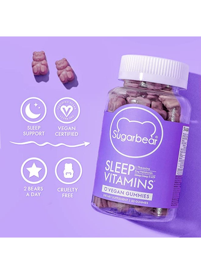 SugarBear - Sleep Deep 5-HTP 60 Gummies Dietary Supplement - Image 1