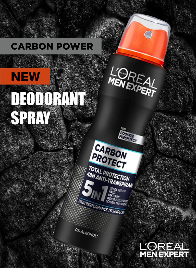 لوريال باريس بخاخ إكسبرت كربون للحماية من رائحة العرق ومضاد للتعرق 150ملليلتر - Image 4