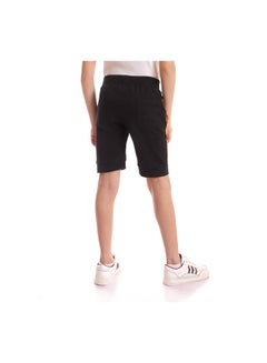 Andora Casual Stripes Mid-Rise Shorts Black  - Image 3