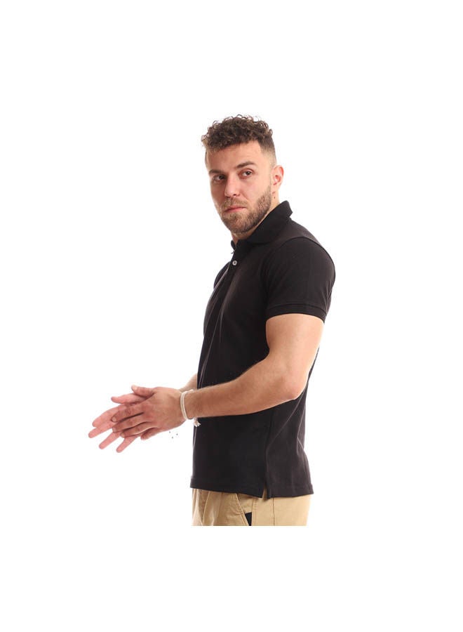 Andora Casual Plain Basic Polo Neck Black  - Image 2