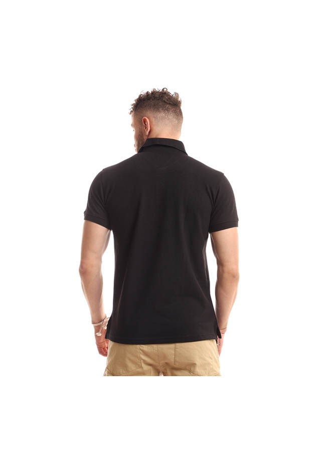 Andora Casual Plain Basic Polo Neck Black  - Image 3