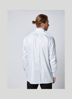 Olymp Casual Plain Basic Collared Neck Long Sleeve Shirt SkyBlue  - Image 2