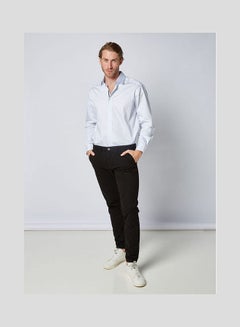 Olymp Casual Plain Basic Collared Neck Long Sleeve Shirt SkyBlue  - Image 3