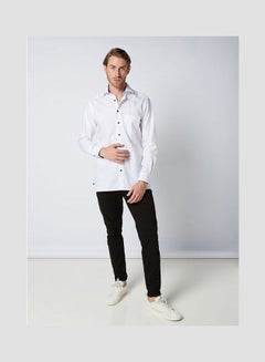 Plain Basic Collared Neck Shirt White - v1652802109/N53300089V_2