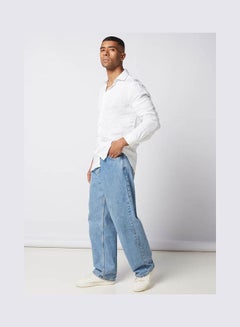 Olymp Casual Plain Basic Long Sleeve Shirt White  - Image 3