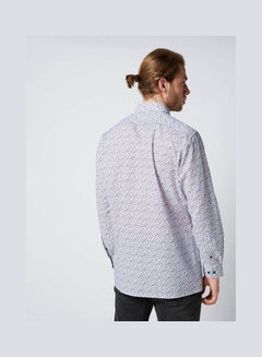 Olymp Casual Floral Long Sleeve Shirt Blue-Red  - Image 2
