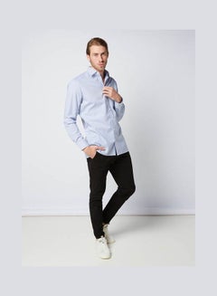 Olymp Casual Stripes Long Sleeve Shirt Blue-White  - Image 3