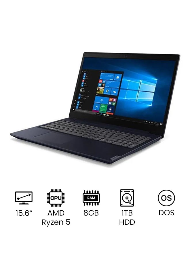 Lenovo - IdeaPad L340 -15API Laptop – With 15.6 Inch HD / AMD Ryzen 5 3500U / 8GB RAM / 1TB HDD /Integrated AMD Radeon Vega 8 Graphics / DOS English/Arabic Abyss_Blue - Image 1