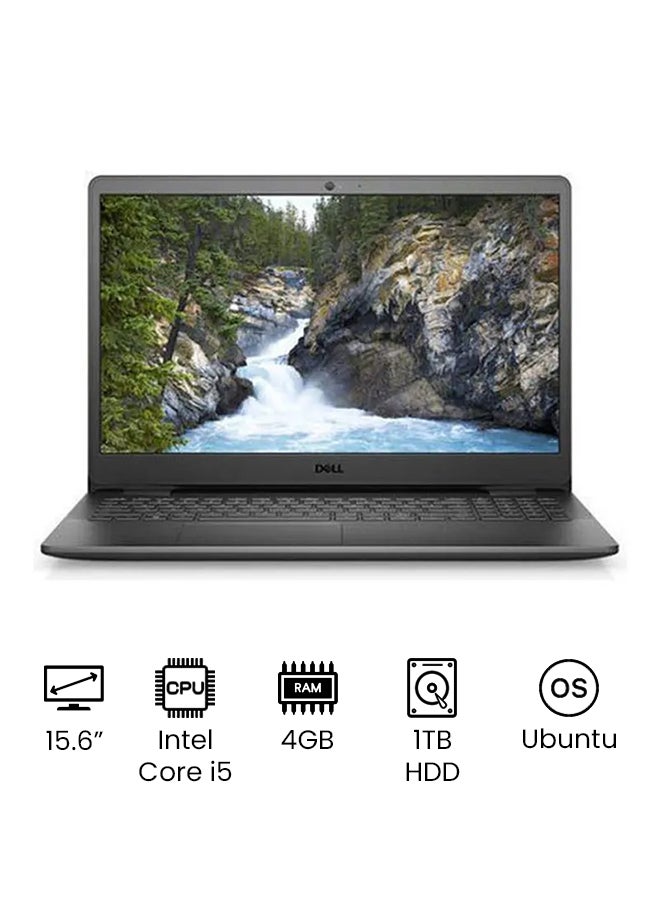 ديل لابتوب فوسترو 3500 CI5-1135G7 بشاشة مقاس 15.6 بوصة بدقة كاملة الوضوح وذاكرة رام سعة 4 جيجابايت ومحرك أقراص صلبة سعة 1 تيرابايت وبطاقة رسومات إنفيديا جي فورس MX330 سعة 2 جيجابايت الإنجليزية/العربية أسود - Image 1