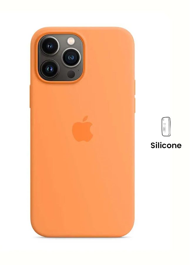 Apple - iPhone 13 Pro Max Silicone Case with MagSafe Marigold - Image 1
