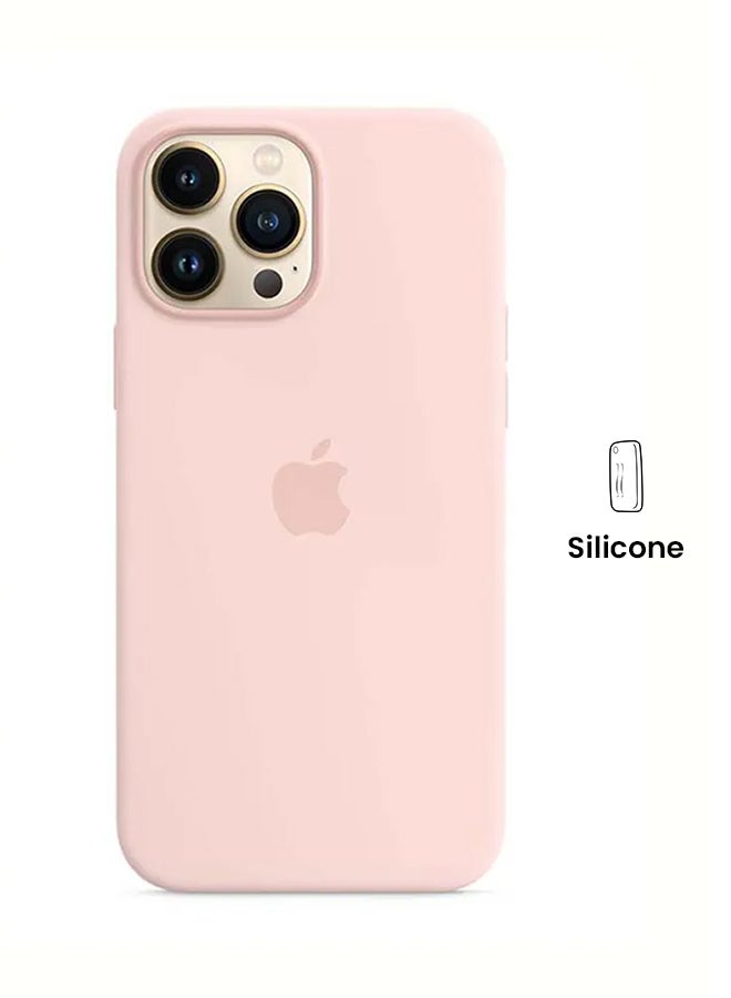 Apple - iPhone 13 Pro Max Silicone Case with MagSafe Chalk Pink - Image 1