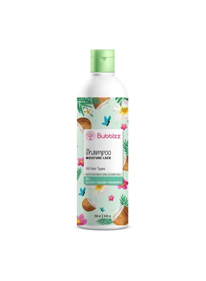Bubblzz Moisture-Lock All Hair Types Shampoo Multicolour 500ml