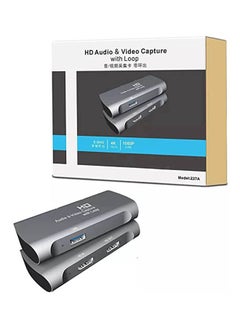 Live Broadcast Portable Hd Video Capture Card With Loop Highend Z27A Grey