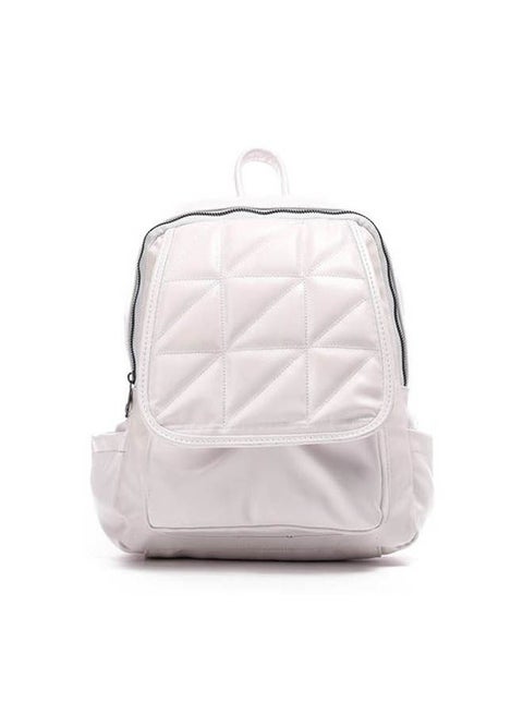 Elegant Leather Backpack White