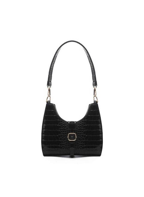 Fashionable Leather Shoulder Bag Black
