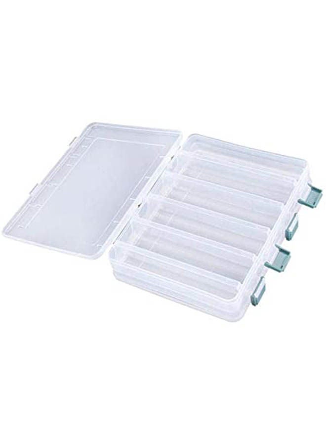 12 Compartment 2 Sided Fishing Lures Tackle Hooks Baits Case Storage Box
