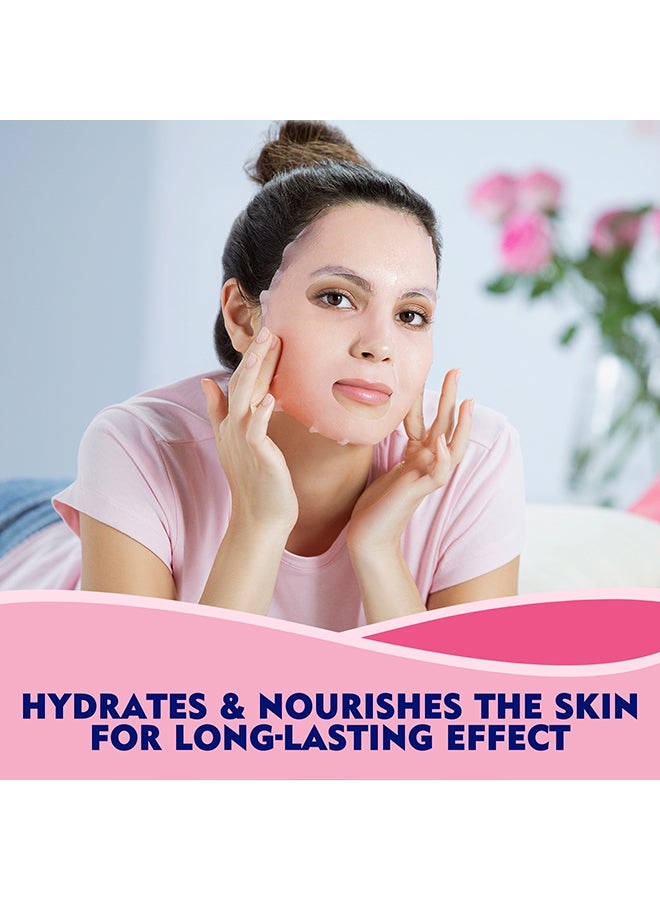 نيفيا قناع ورقي مرطب للوجه من روز كير، ماء عضوي، لجميع أنواع البشرة، عبوة من قطعتين - Image 2