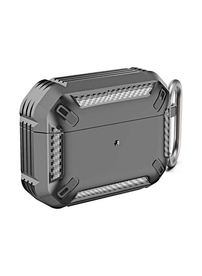 MARGOUN Shockproof Armor Rugged Case Cover With Keychain For Apple AirPods 3 (3rd Generation) Grey - Image 5