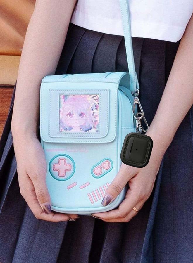 MARGOUN Shockproof Armor Rugged Case Cover With Keychain For Apple AirPods 3 (3rd Generation) Black - Image 3