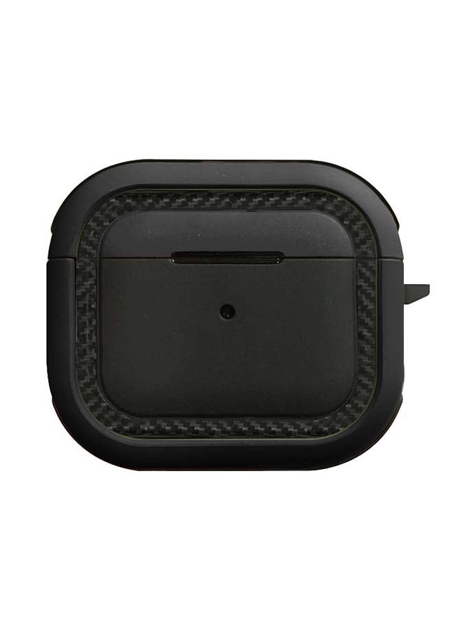 MARGOUN Shockproof Armor Rugged Case Cover With Keychain For Apple AirPods 3 (3rd Generation) Black - Image 4