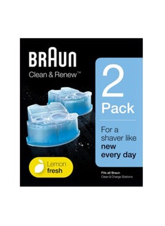 BRAUN Clean And Renew Refills Cartridges Set CCR2 2-Piece Blue  - Image 5