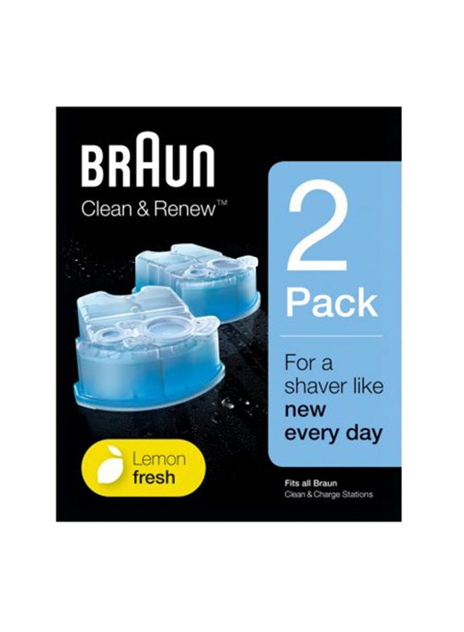 BRAUN - Clean And Renew Refills Cartridges Set CCR2 2-Piece Blue - Image 1