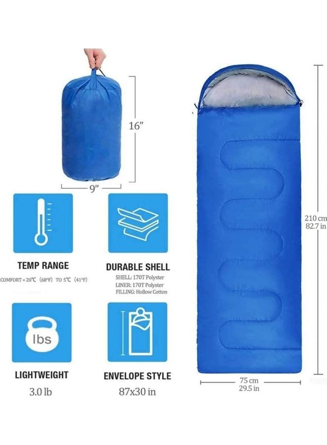 Cool Baby Lightweight Cotton Sleeping Bag For Camping 180x75x10cm  - Image 2