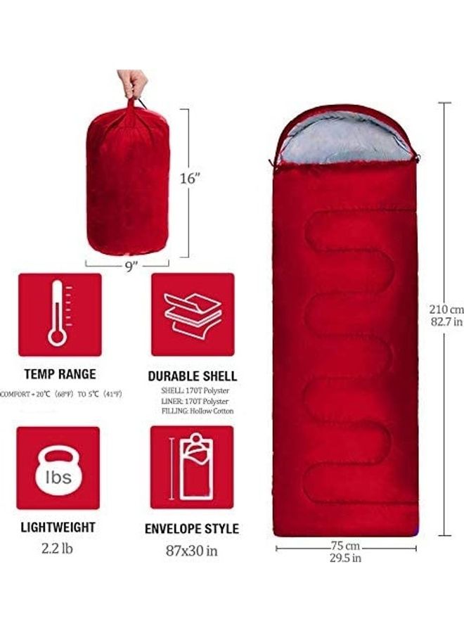 Cool Baby Lightweight Cotton Sleeping Bag For Camping 180x75x10cm  - Image 3
