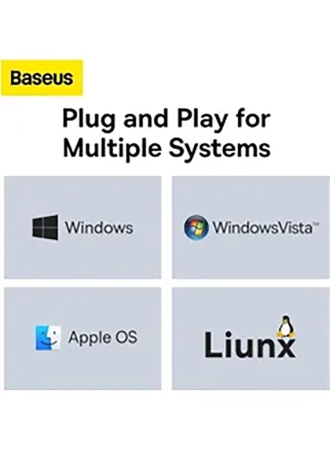 Baseus - USB C Hub - 6 in 1 USB C Adapter Docking Station with 4K HDMI, 100W Power Delivery, 2 USB 3.0 5Gbps Data Ports, SD/TF Card Reader, Compatible for MacBook/Pro/Air, XPS, Nintendo and More Black - Image 1