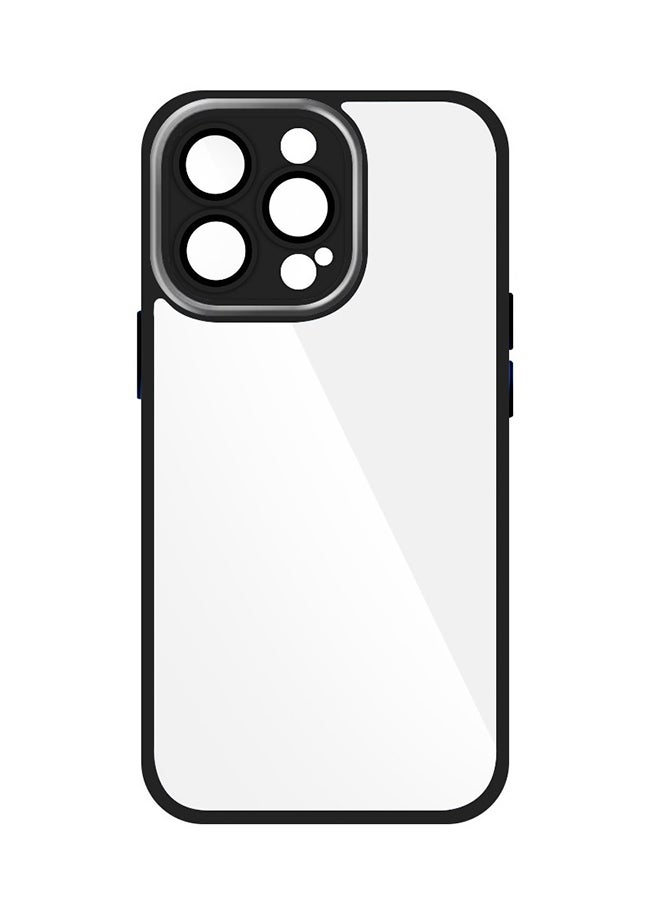 مارجون غطاء حماية شفاف مع إطار ضد الصدمات من السيليكون وواقية ضد السقوط للكاميرا لهاتف آيفون 13 برو أسود - Image 2