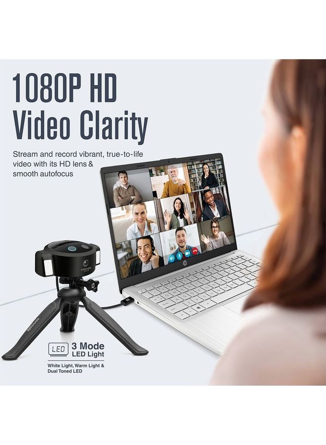 PROMATE - 1080P Web Camera With Ai Auto Tracking Black - Image 1
