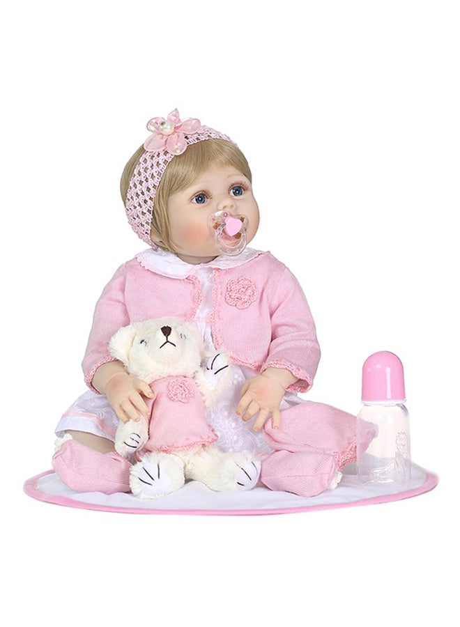 High Quality Cute And Beautiful Reborn Baby Doll With Plush Toy 22Inch 22inch  - Image 1